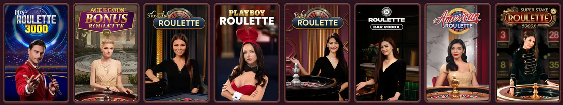 5 Gringos Casino live roulette spellen met Mega Roulette 3000, Bonus Roulette, Playboy Roulette en American Roulette